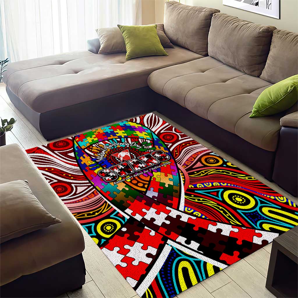 Autism Awareness Australia Sydney Swans Area Rug Aboriginal Indigenous Art