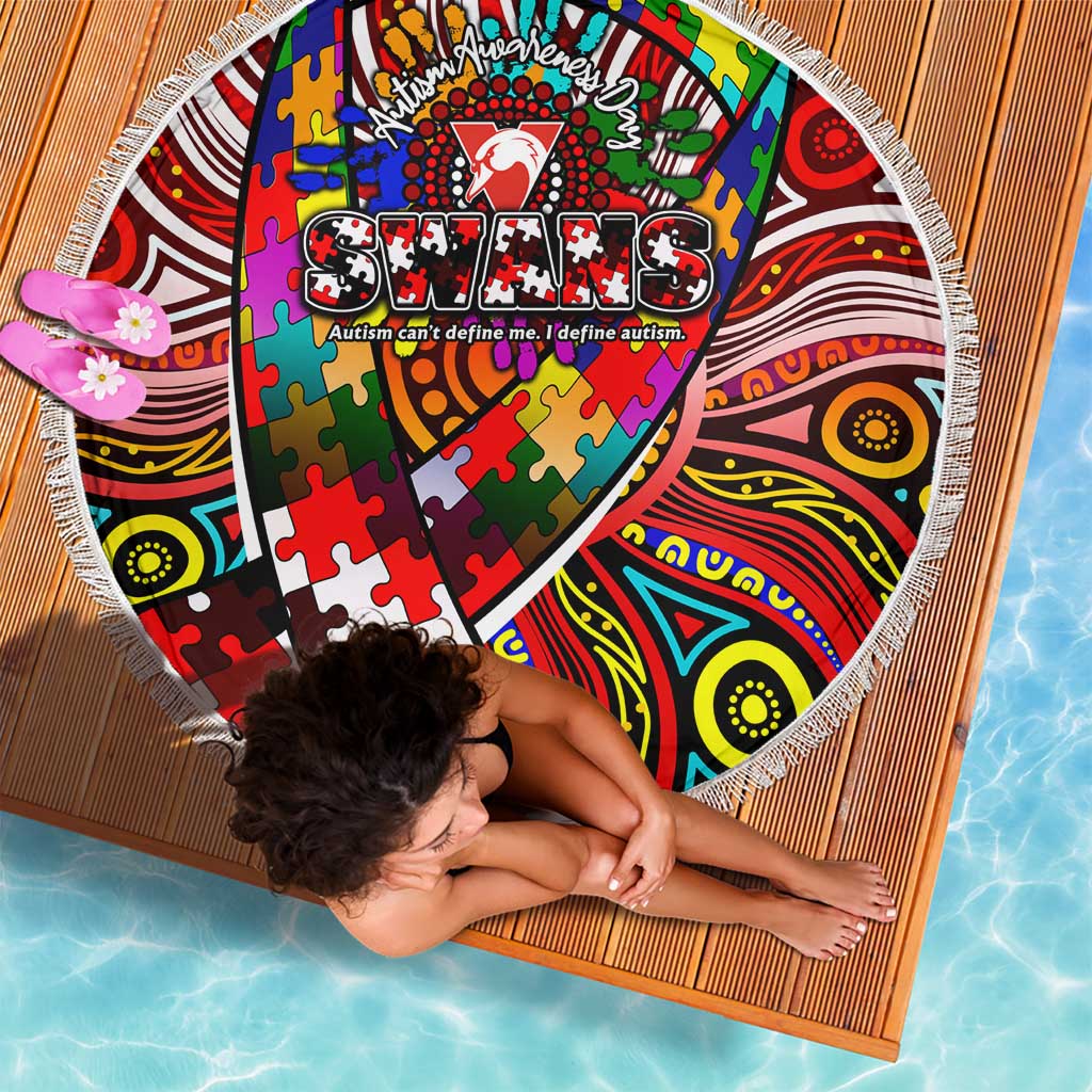 Autism Awareness Australia Sydney Swans Beach Blanket Aboriginal Indigenous Art