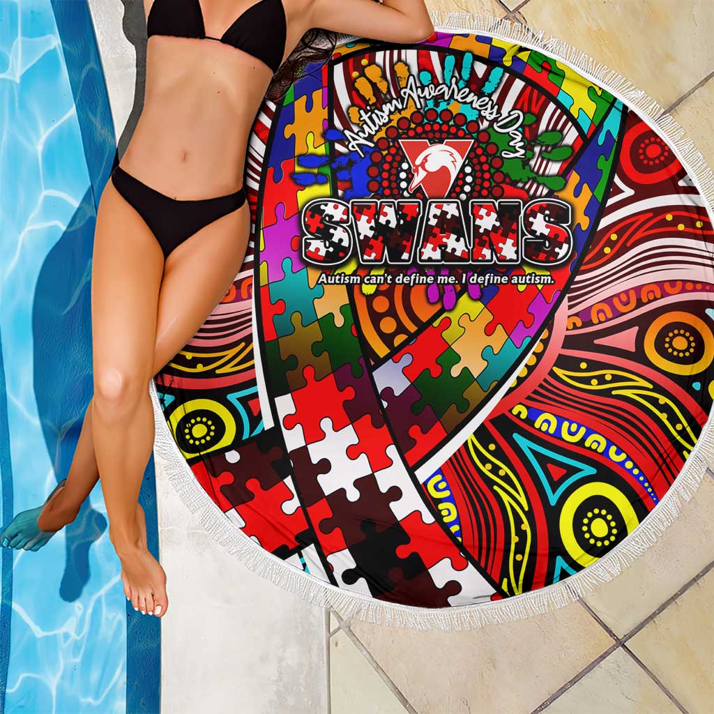 Autism Awareness Australia Sydney Swans Beach Blanket Aboriginal Indigenous Art