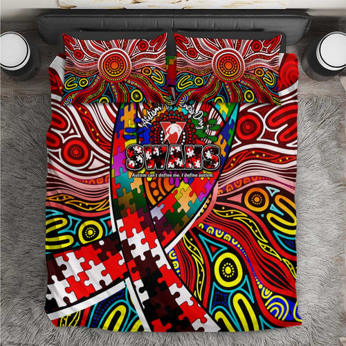 Autism Awareness Australia Sydney Swans Bedding Set Aboriginal Indigenous Art