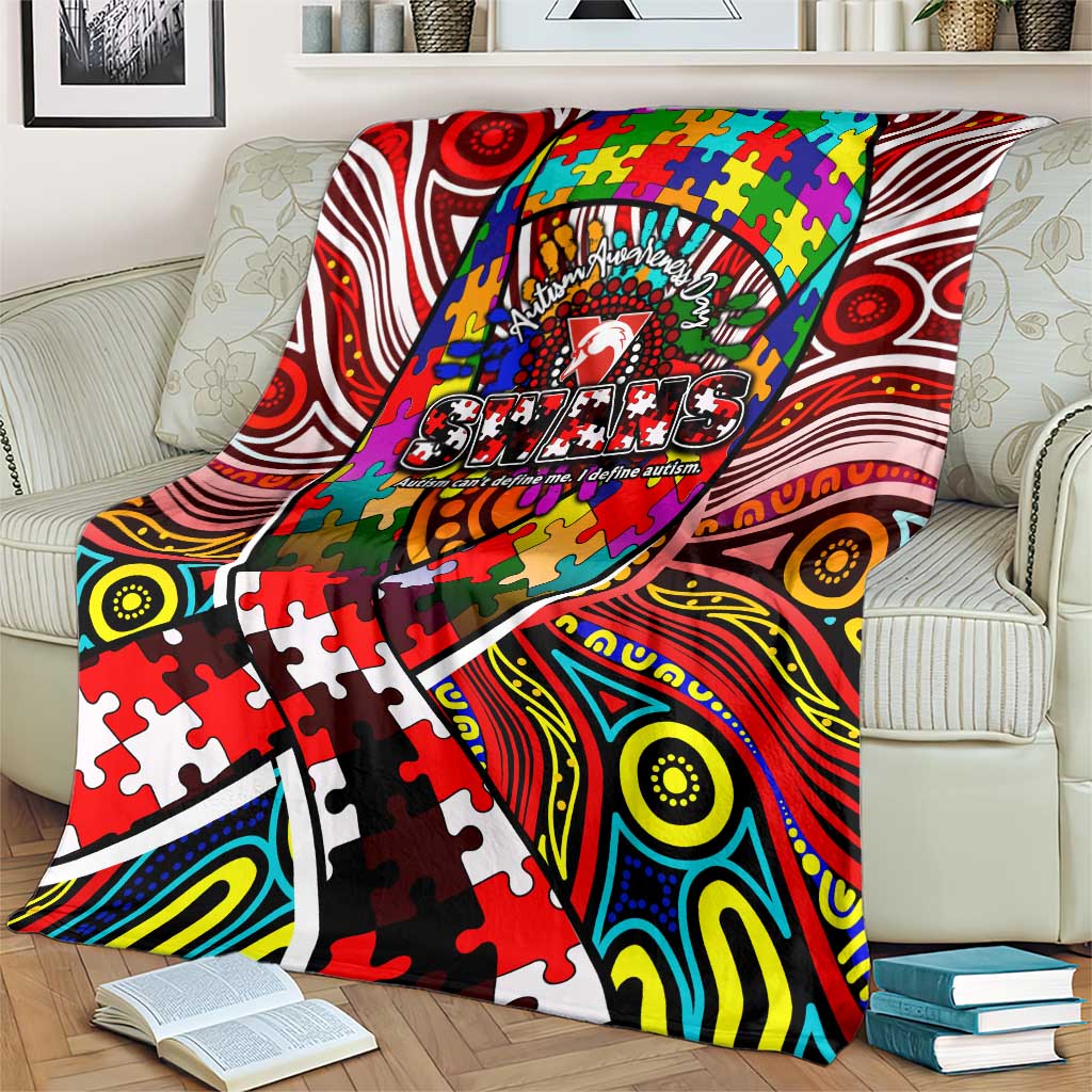 Autism Awareness Australia Sydney Swans Blanket Aboriginal Indigenous Art