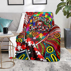 Autism Awareness Australia Sydney Swans Blanket Aboriginal Indigenous Art