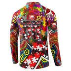Autism Awareness Australia Sydney Swans Button Sweatshirt Aboriginal Indigenous Art