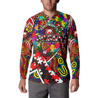 Autism Awareness Australia Sydney Swans Button Sweatshirt Aboriginal Indigenous Art
