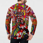 Autism Awareness Australia Sydney Swans Button Sweatshirt Aboriginal Indigenous Art