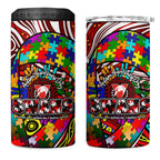 Autism Awareness Australia Sydney Swans 4 in 1 Can Cooler Tumbler Aboriginal Indigenous Art