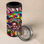 Autism Awareness Australia Sydney Swans 4 in 1 Can Cooler Tumbler Aboriginal Indigenous Art