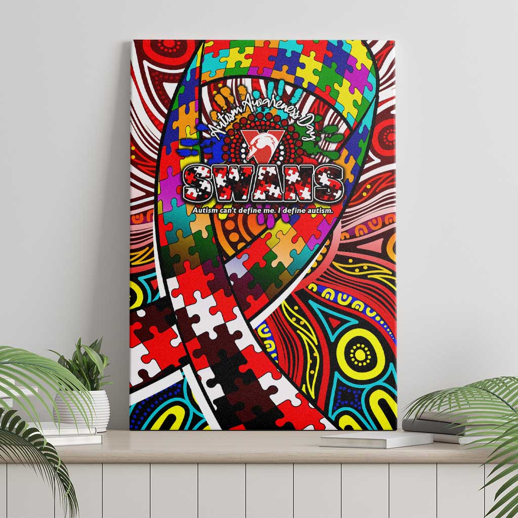Autism Awareness Australia Sydney Swans Canvas Wall Art Aboriginal Indigenous Art