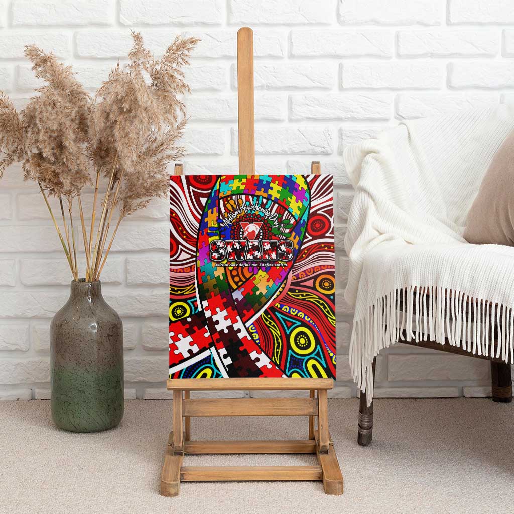 Autism Awareness Australia Sydney Swans Canvas Wall Art Aboriginal Indigenous Art