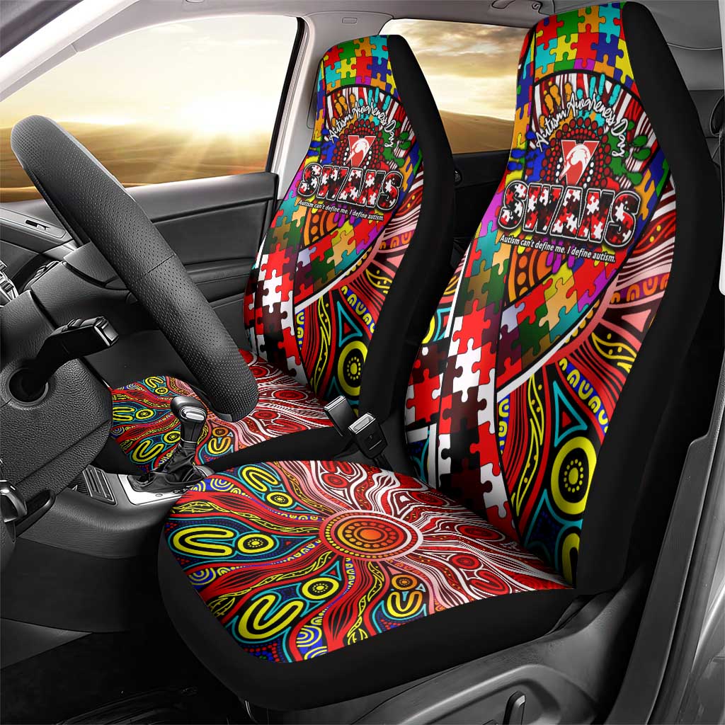 Autism Awareness Australia Sydney Swans Car Seat Cover Aboriginal Indigenous Art