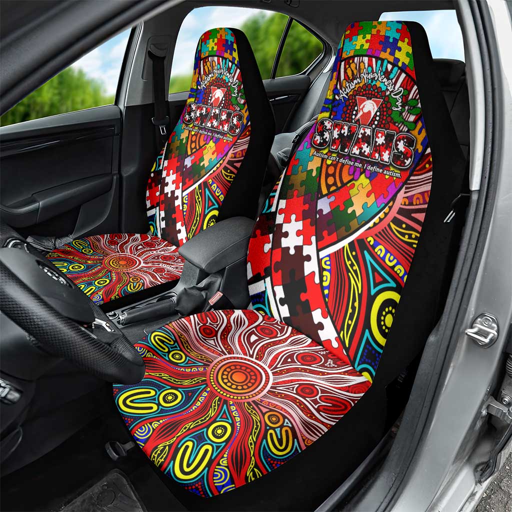 Autism Awareness Australia Sydney Swans Car Seat Cover Aboriginal Indigenous Art