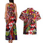 Autism Awareness Australia Sydney Swans Couples Matching Tank Maxi Dress and Hawaiian Shirt Aboriginal Indigenous Art
