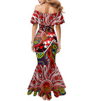 Autism Awareness Australia Sydney Swans Family Matching Mermaid Dress and Hawaiian Shirt Aboriginal Indigenous Art