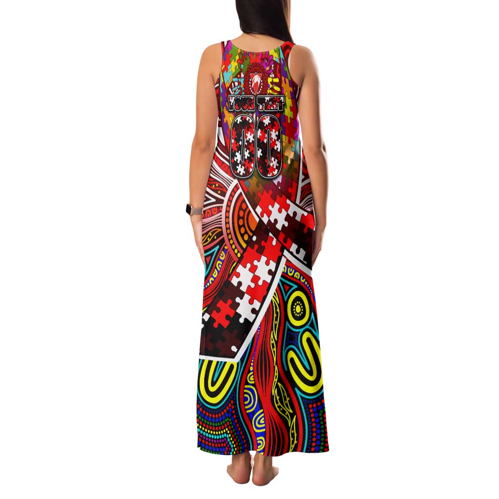 Autism Awareness Australia Sydney Swans Family Matching Tank Maxi Dress and Hawaiian Shirt Aboriginal Indigenous Art