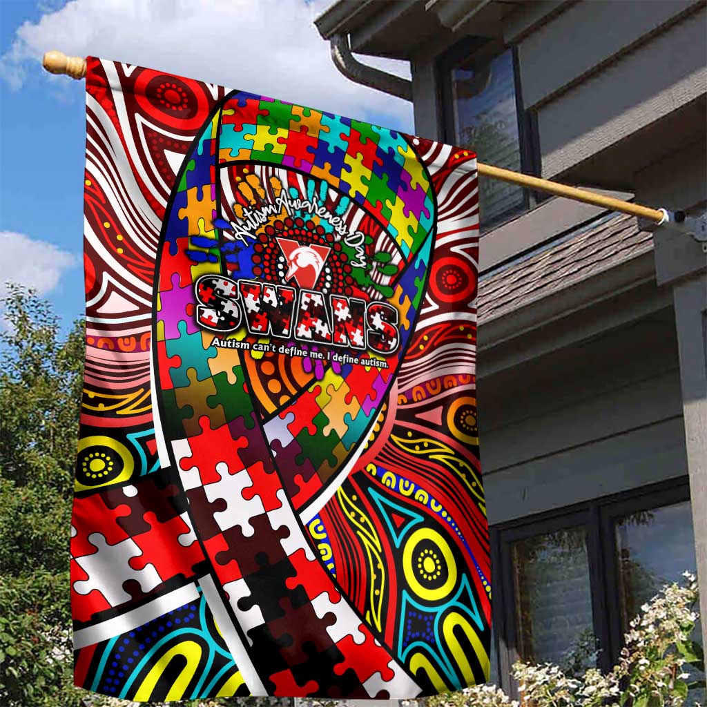 Autism Awareness Australia Sydney Swans Garden Flag Aboriginal Indigenous Art