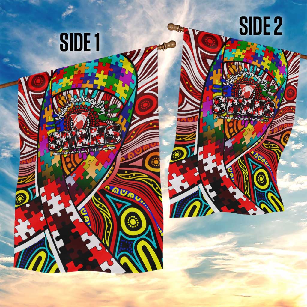 Autism Awareness Australia Sydney Swans Garden Flag Aboriginal Indigenous Art