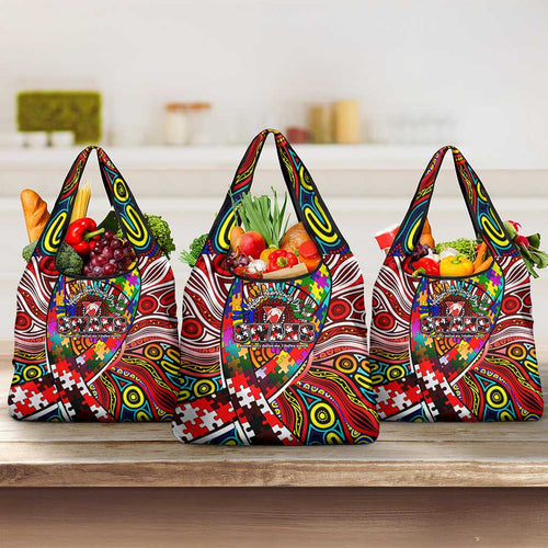 Autism Awareness Australia Sydney Swans Grocery Bag Aboriginal Indigenous Art