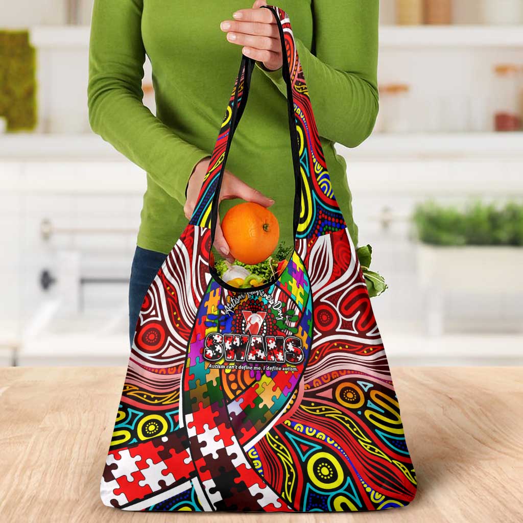 Autism Awareness Australia Sydney Swans Grocery Bag Aboriginal Indigenous Art