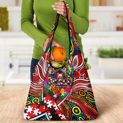 Autism Awareness Australia Sydney Swans Grocery Bag Aboriginal Indigenous Art