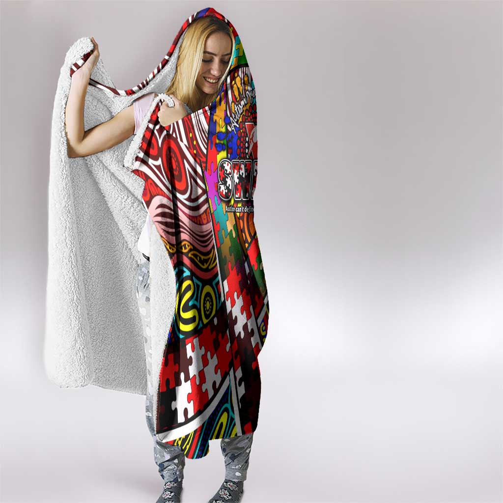 Autism Awareness Australia Sydney Swans Hooded Blanket Aboriginal Indigenous Art