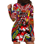 Autism Awareness Australia Sydney Swans Hoodie Dress Aboriginal Indigenous Art