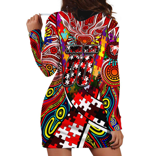 Autism Awareness Australia Sydney Swans Hoodie Dress Aboriginal Indigenous Art