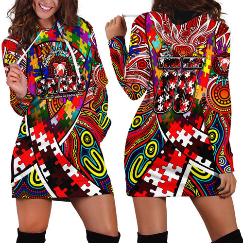 Autism Awareness Australia Sydney Swans Hoodie Dress Aboriginal Indigenous Art
