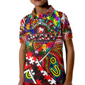 Autism Awareness Australia Sydney Swans Kid Polo Shirt Aboriginal Indigenous Art