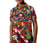 Autism Awareness Australia Sydney Swans Kid Polo Shirt Aboriginal Indigenous Art