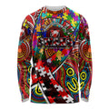 Autism Awareness Australia Sydney Swans Long Sleeve Shirt Aboriginal Indigenous Art