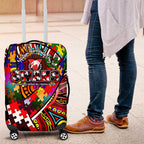 Autism Awareness Australia Sydney Swans Luggage Cover Aboriginal Indigenous Art