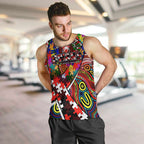 Autism Awareness Australia Sydney Swans Men Tank Top Aboriginal Indigenous Art