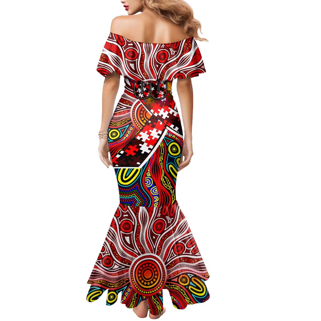Autism Awareness Australia Sydney Swans Mermaid Dress Aboriginal Indigenous Art