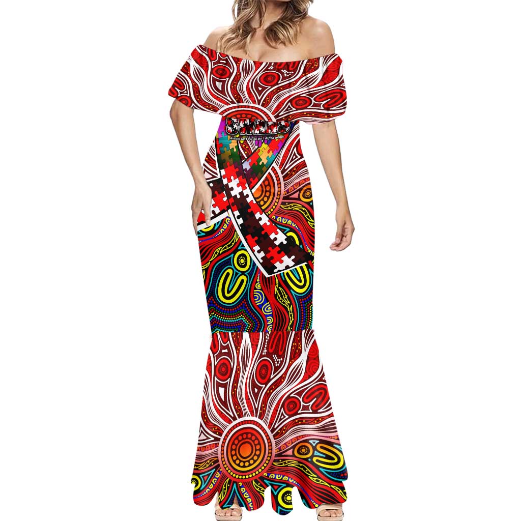 Autism Awareness Australia Sydney Swans Mermaid Dress Aboriginal Indigenous Art