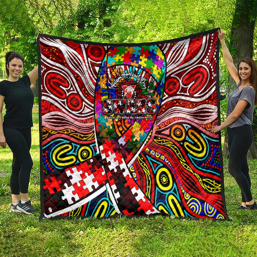 Autism Awareness Australia Sydney Swans Quilt Aboriginal Indigenous Art