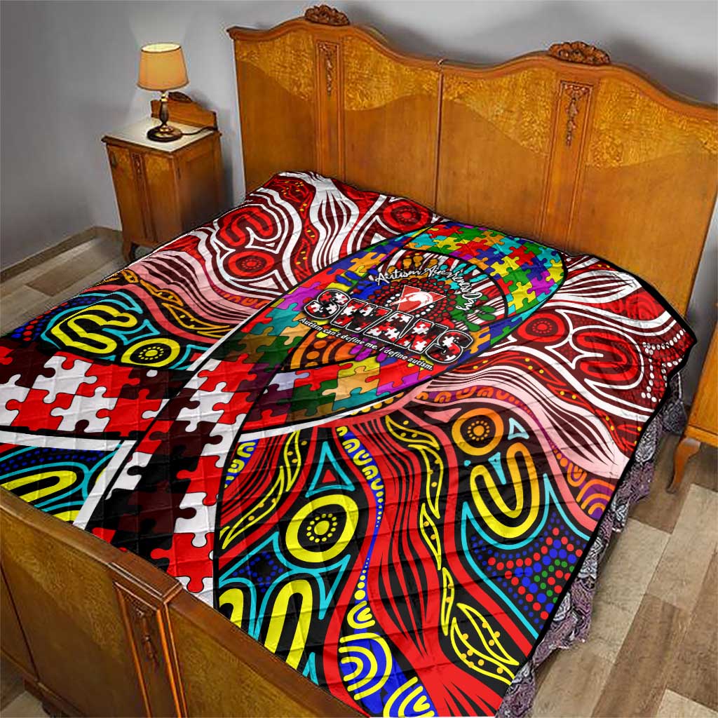 Autism Awareness Australia Sydney Swans Quilt Aboriginal Indigenous Art