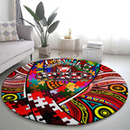 Autism Awareness Australia Sydney Swans Round Carpet Aboriginal Indigenous Art