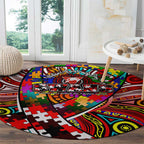 Autism Awareness Australia Sydney Swans Round Carpet Aboriginal Indigenous Art