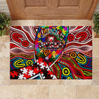 Autism Awareness Australia Sydney Swans Rubber Doormat Aboriginal Indigenous Art