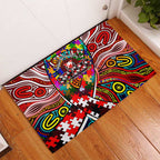 Autism Awareness Australia Sydney Swans Rubber Doormat Aboriginal Indigenous Art