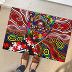 Autism Awareness Australia Sydney Swans Rubber Doormat Aboriginal Indigenous Art