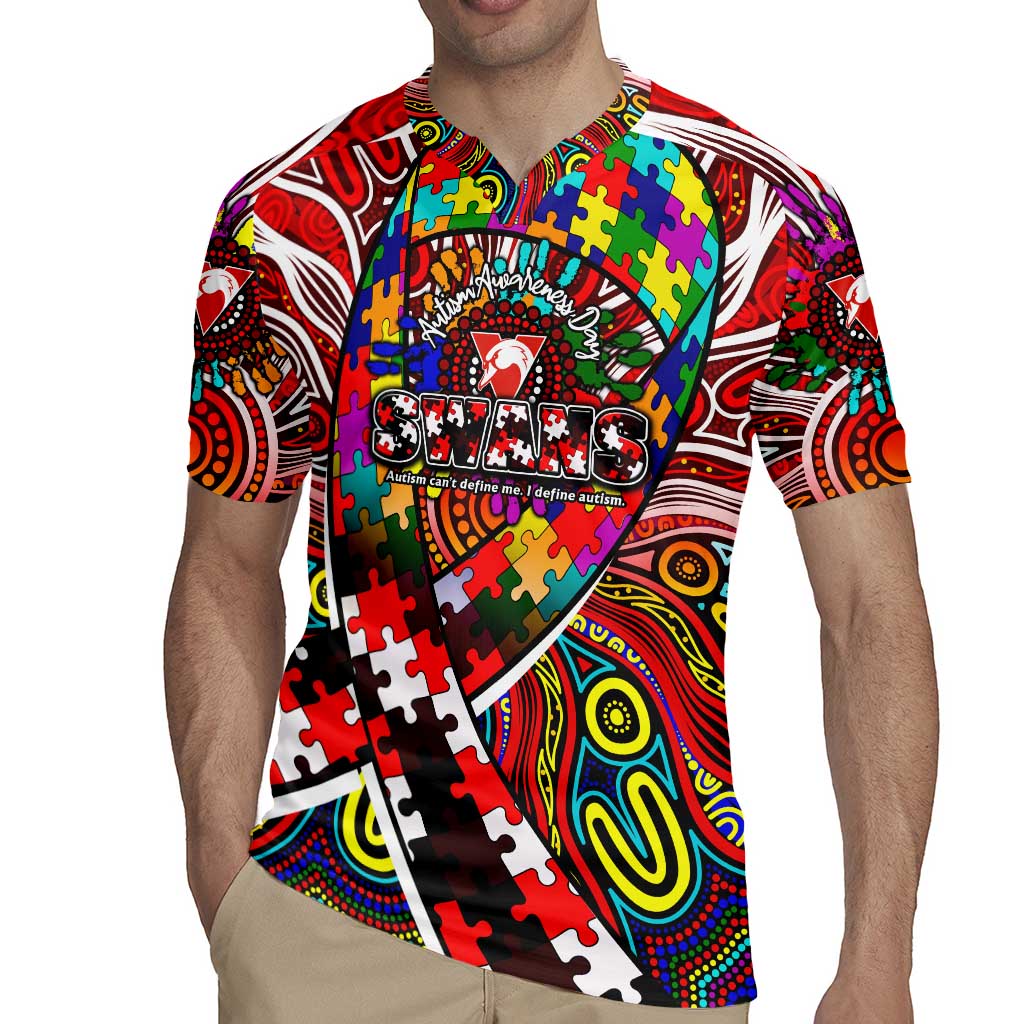 Autism Awareness Australia Sydney Swans Rugby Jersey Aboriginal Indigenous Art