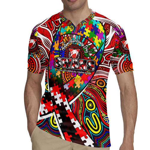 Autism Awareness Australia Sydney Swans Rugby Jersey Aboriginal Indigenous Art