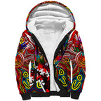 Autism Awareness Australia Sydney Swans Sherpa Hoodie Aboriginal Indigenous Art