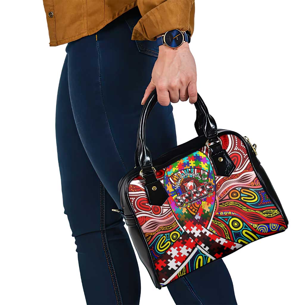 Autism Awareness Australia Sydney Swans Shoulder Handbag Aboriginal Indigenous Art