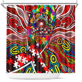 Autism Awareness Australia Sydney Swans Shower Curtain Aboriginal Indigenous Art