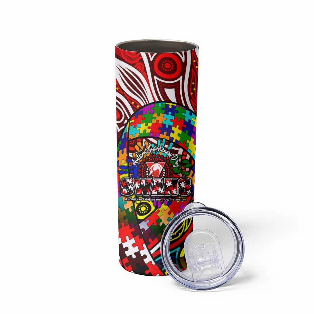 Autism Awareness Australia Sydney Swans Skinny Tumbler Aboriginal Indigenous Art
