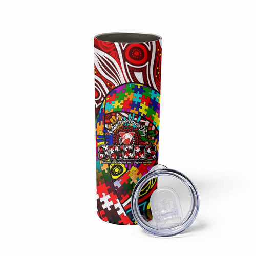 Autism Awareness Australia Sydney Swans Skinny Tumbler Aboriginal Indigenous Art