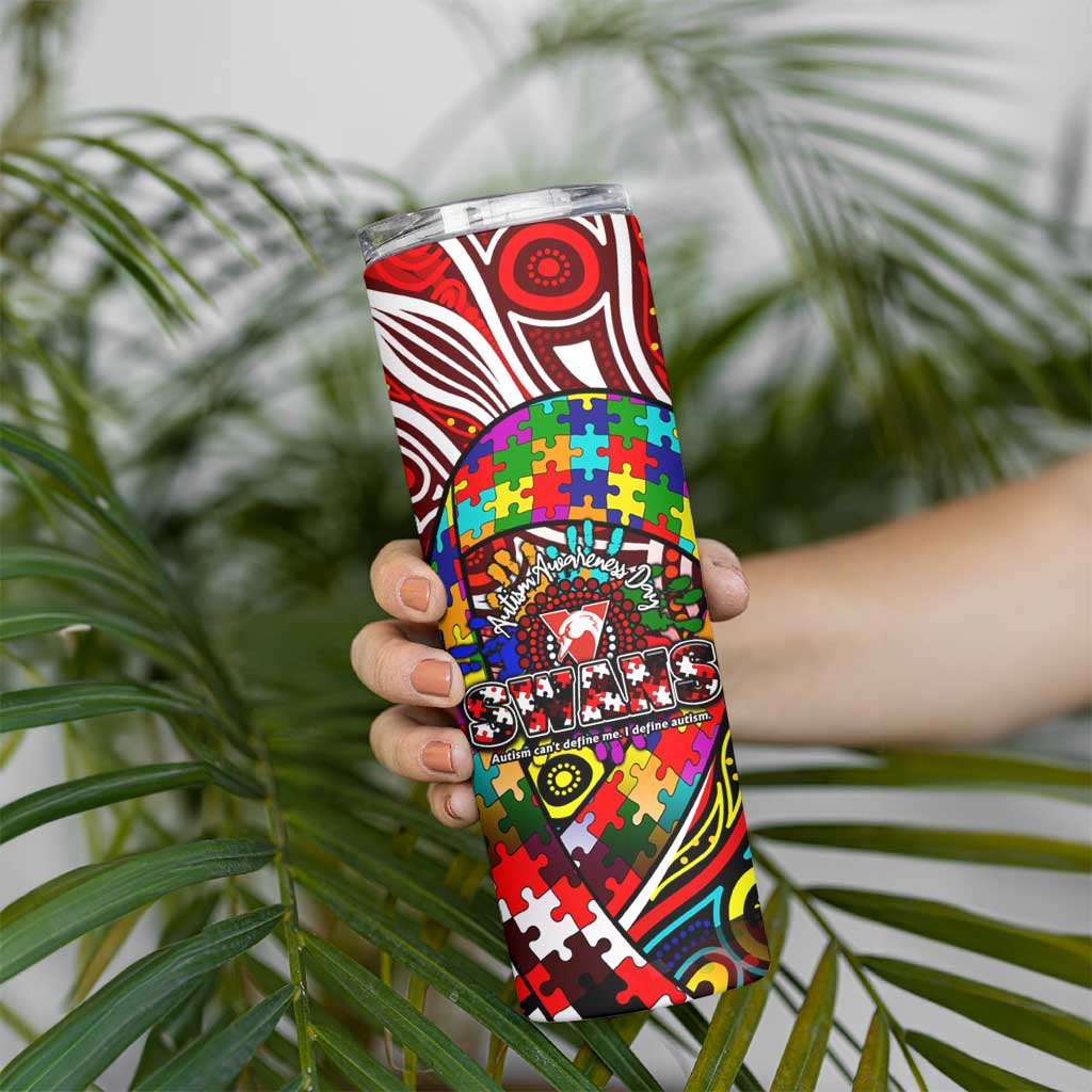 Autism Awareness Australia Sydney Swans Skinny Tumbler Aboriginal Indigenous Art
