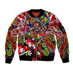 Autism Awareness Australia Sydney Swans Sleeve Zip Bomber Jacket Aboriginal Indigenous Art